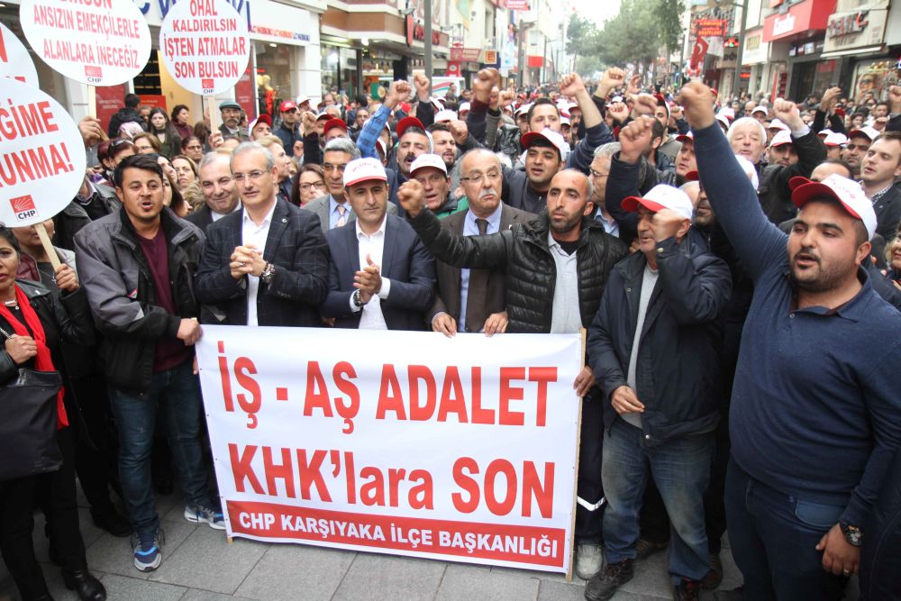 CHP Karşıyaka'dan hükümlü işçilere destek