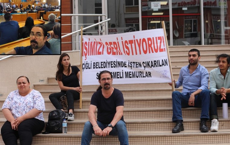 Çiğli'de işten çıkartılan memurlar, konuyu Ankara'ya taşıdı