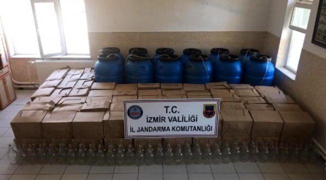 Karaburun'da sahte şarap operasyonu