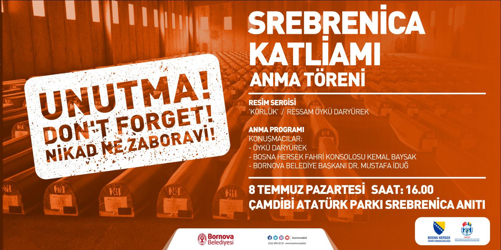 Srebrenica Katliamı 24.yılında Bornova'da anılacak