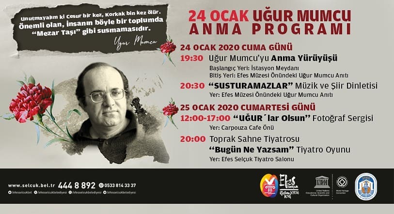 Uğur Mumcu Efes Selçuk'ta anılacak!