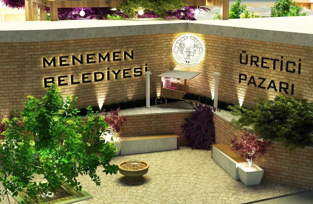 Menemen Belediyesi Üretici Köylü Pazarı için kolları sıvadı