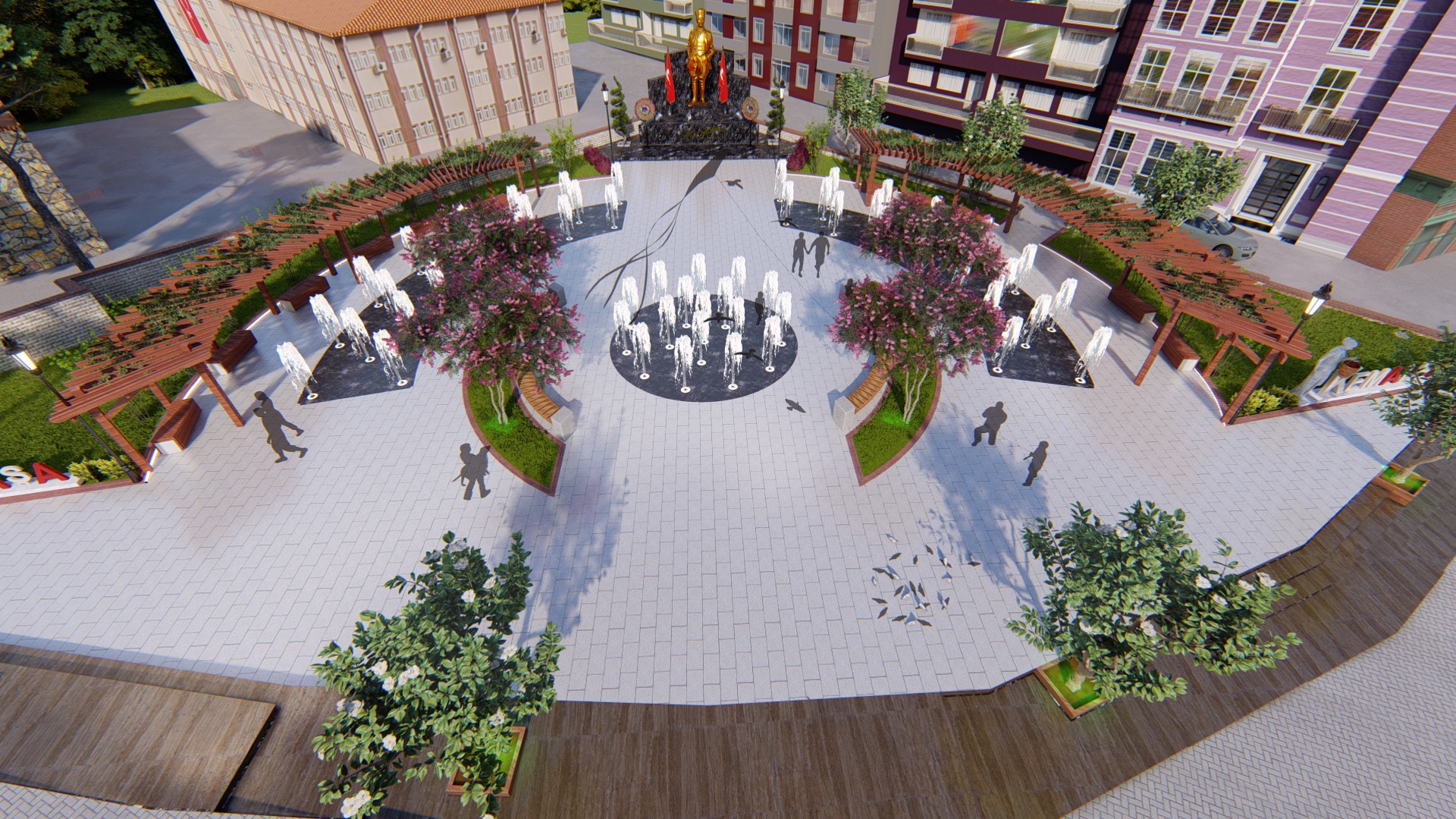 Kemalpaşa’nın sembolü Atatürk Meydanı yenileniyor