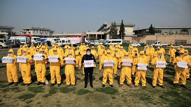 Buca'da Covid-19 ile mücadele ekibi görev başında!