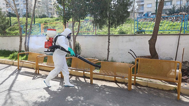Buca'da virüslere karşı dezenfeksiyon hamlesi