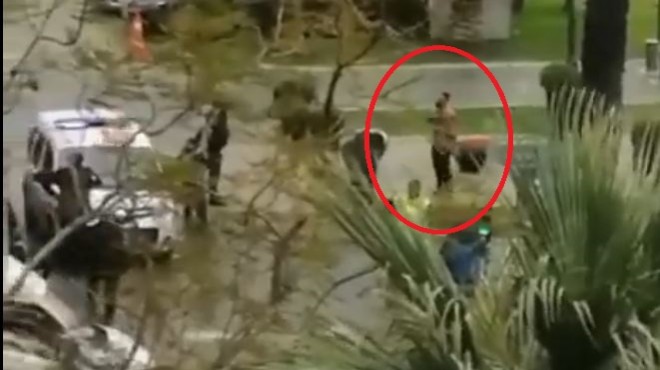 Büyükşehir önünde ‘jiletli’ cinnet!