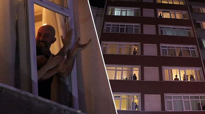 İzmir'de sağlık çalışanları için alkışlı teşekkür!