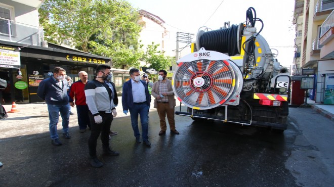 Başkan Sandal'dan sahada virüs denetimi