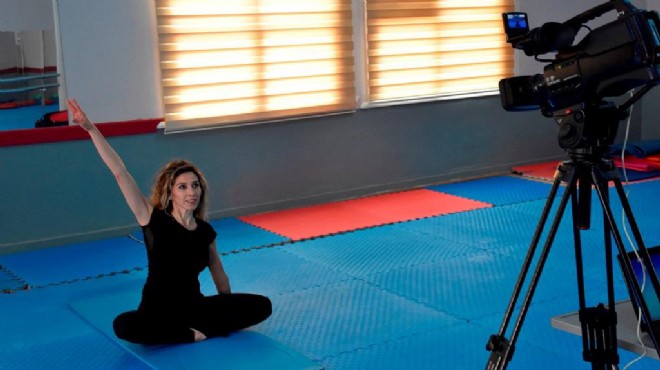 Dikili’de online spor eğitimi