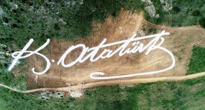 19 Mayıs’ta 20 dönümlük alana çakıl taşlarıyla dev Atatürk imzası