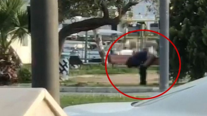 İzmir'in göbeğinde iğrenç olay! Herkesin gözü önünde..