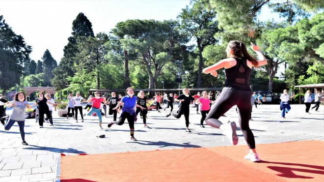 Bornova'da spor kursları açık alanlara taşındı