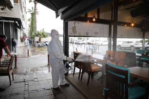 Kordon’dan Üçkuyular’a kadar dezenfekte seferberliği