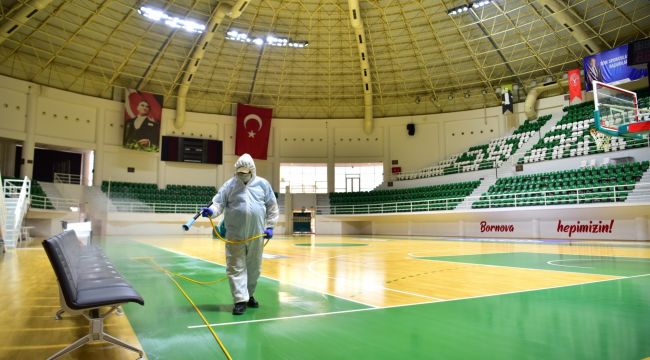 Bornova'da spor salonları müsabakalara hazır