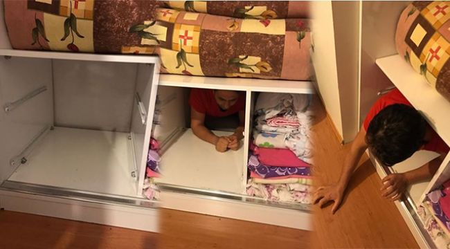 Denizli'de FETÖ operasyonu: Dolabın içinden çıktı