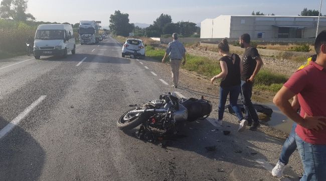 İzmir'de korkunç kaza: Kaskı sayesinde kurtuldu