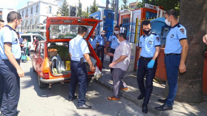 Karabağlar’da seyyar satıcılara operasyon!