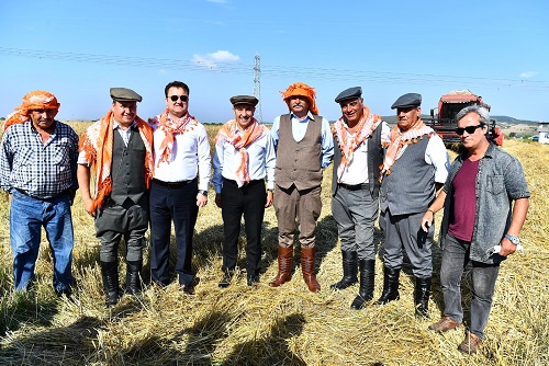 İzmir'in ilk Karakılçıkları oldu. İlk hasadı Tunç Soyer yaptı