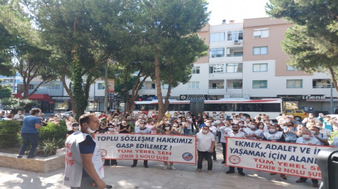 Gaziemir'de sendika isyanı alanlara indi: Ankara'ya yürüyecekler!