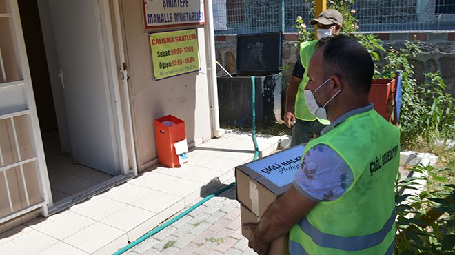 Çiğli’de vatandaşa tüp ve gıda desteği