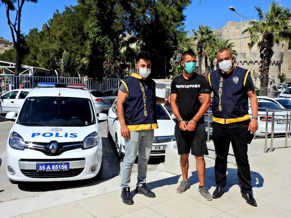 Ev sahibi uyanınca balkondaki şortu çalıp kaçtı