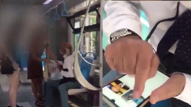 İzmir tramvayda utandıran olay! Emekli hakime fotoğraflı taciz iddiası
