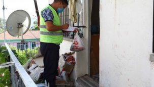 Bayraklı Belediyesi'nden 74 aileye 150 kg et