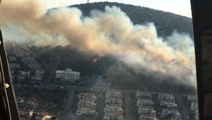 Çeşme'de yangın paniği: Yerleşim yerlerine çok yakın!