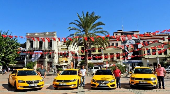 Çeşme'de taksi ücretlerine zam