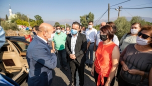 Başkan Soyer'den Kiraz'da yoğun mesai