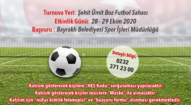 Bayraklı Belediyesi'nden 29 Ekim'de Ayak Tenisi Turnuvası