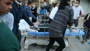 İzmir Bayraklı'da depremin ardından ilk kareler! 