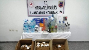 Kırklareli'de 760 litre sahte içki ele geçirildi