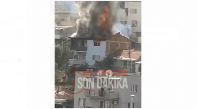 Limontepe'de korkutan yangın!
