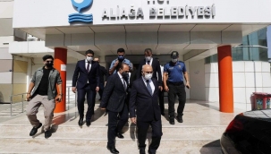 Vali Köşger'den 9 saatlik Aliağa turu