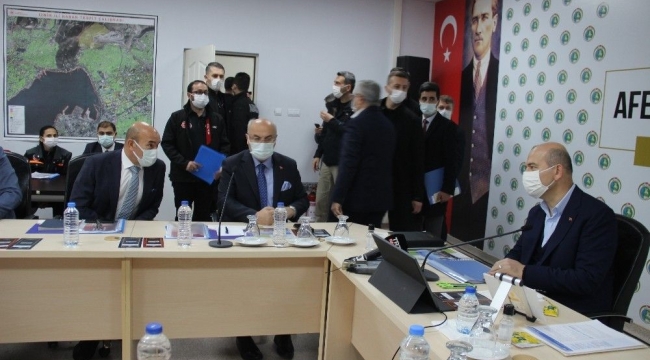 Bakan Soylu'dan İzmir'de değerlendirme ve koordinasyon toplantısı