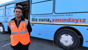 Büyükşehir’in giyim otobüsü depremzedelerin hizmetinde