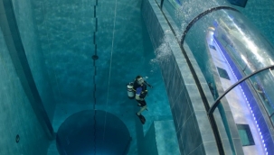 Dünyanın en derin havuzu Polonya'da açıldı