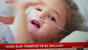 Enkaz altından kurtarılan 3 yaşındaki Elif Perinçek'in hastaneden ilk görüntüsü 