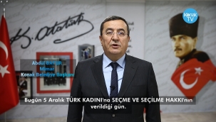 Başkan Batur’dan 5 Aralık mesajı: Güçlü kadın, güçlü toplum