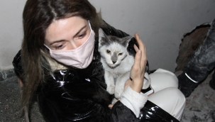 İki bina arasına sıkışan 