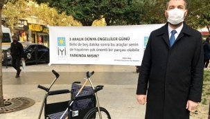 İYİ Parti'li Başkandan Engelliler İçin 'Sessiz Eylem' 