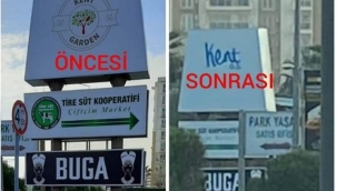 Karşıyaka'da 'Logo' tartışmasına son nokta! Tugay duyurdu o tabela kaldırıldı!