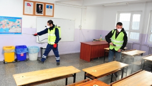 Balçova’daki okullara virüs temizliği 