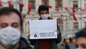 Kafe bar çalışanlarından iktidara tepki!