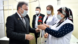 Başkan İduğ’dan tekstil işçişi kadınlara 8 Mart ziyareti