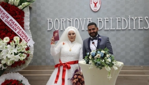 Depremin sembolü Buse dünyaevine girdi