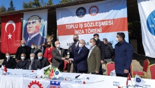 Karabağlar'da toplu sözleşme sevinci: En düşük maaş 6 bin tl!