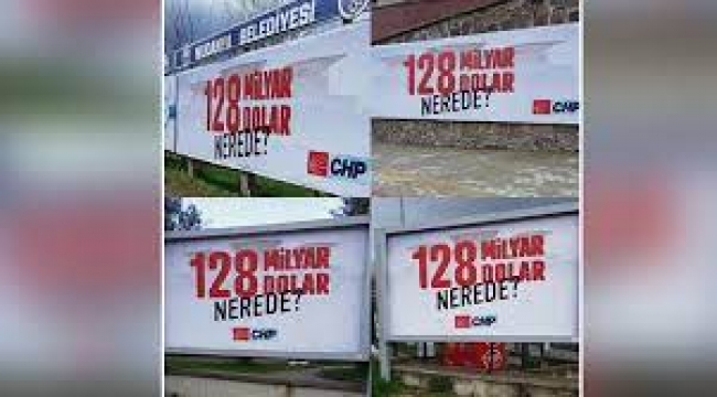'128 milyar dolar nerede?' afişine Cumhurbaşkanı'na hakaretten soruşturma