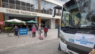 Toros Kapalı Pazaryerine ücretsiz servis başladı! İşte duraklar..